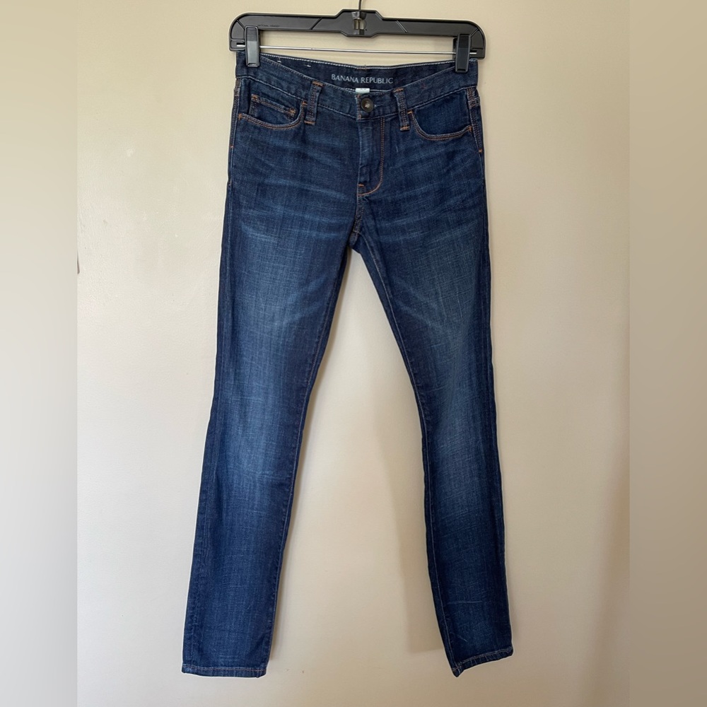 Banana Republic dark wash skinny jeans 25
